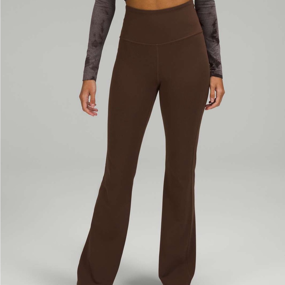 Lululemon Groove Super High Rise Flare Pants Leggings Java 4 (Small)
